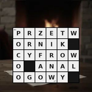 Hasło krzyżówkowe przyrząd elektroniczny przetwarzający sygnał cyfrowy na sygnał analogowy w postaci prądu elektrycznego lub napięcia o wartości proporcjonalnej do tej liczby - przetwornik cyfrowo-analogowy – rozwiązanie, synonimy, podpowiedzi i definicje krzyżówkowe